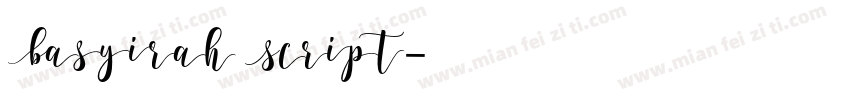 Basyirah Script字体转换